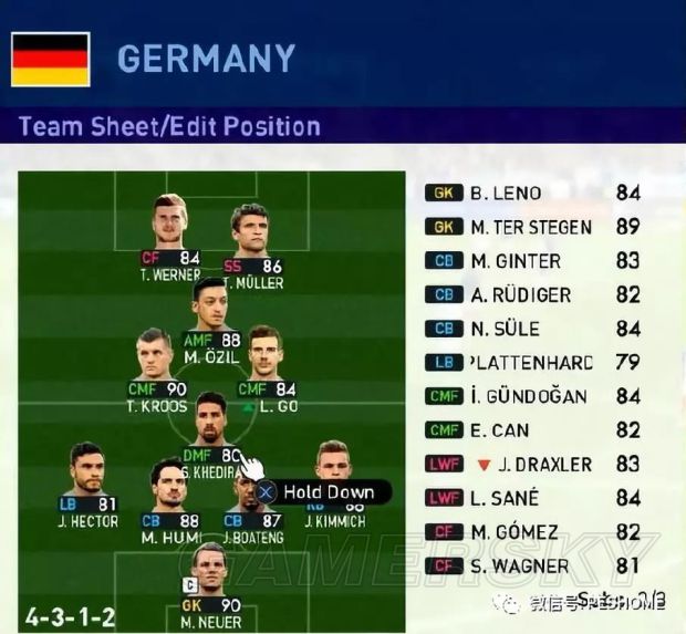 《实况足球2019(PES2019)》Demo版球队名单