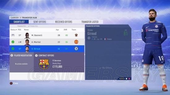 《FIFA19》经理模式转会球员推荐