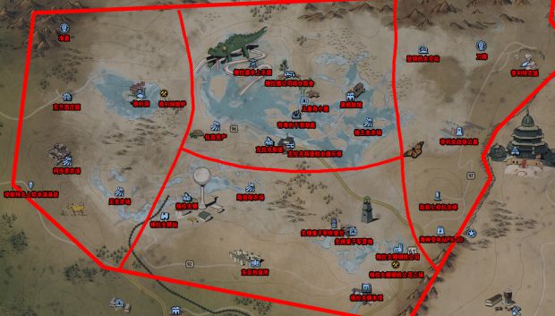 辐射76全标注中文地图详解辐射76高清大地图