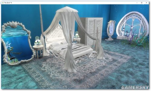 《模拟人生4》美人鱼海底世界水晶宫mod