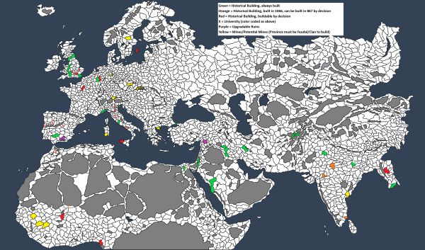 《十字军之王3》奇观矿脉分布地图