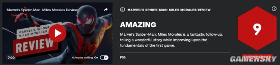 《蜘蛛侠：迈尔斯·莫拉莱斯》IGN评分9分：一部精彩的续篇