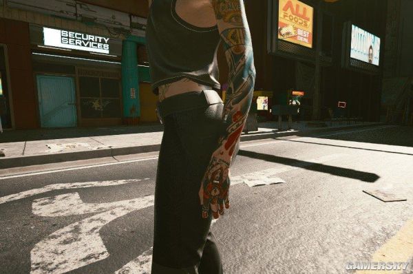 赛博朋克2077女v手臂纹身mod
