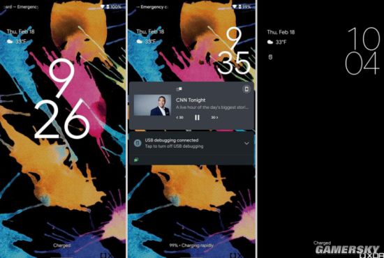 Android 12锁屏和通知界面曝光：全新UI设计