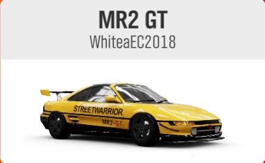 《极限竞速地平线4》丰田MR2-GT涂装分享