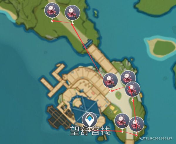 原神霓裳花采集路线图示