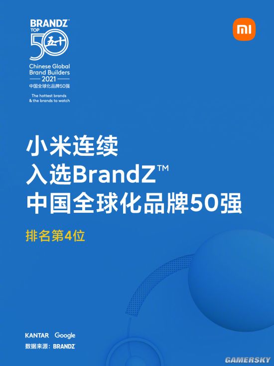 中国全球化品牌50强榜发布 小米连续四年入榜