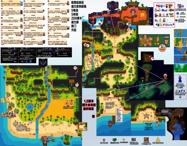 《星露谷物语》1.5版姜岛可探索位置与重要任务一览