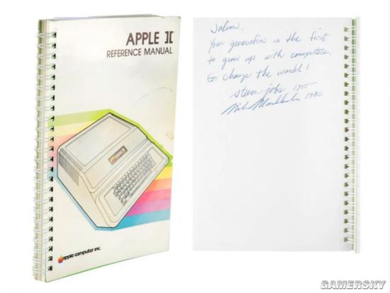 乔布斯亲笔签名Apple II手册拍卖出500万元天价