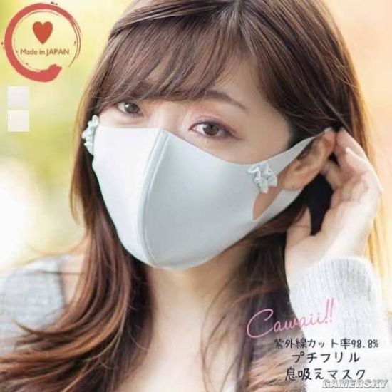 日本女用口罩逐渐内衣化蕾丝花纹蝴蝶结造型多样