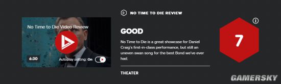 《007：无暇赴死》IGN 7分：优秀但不完美的谢幕