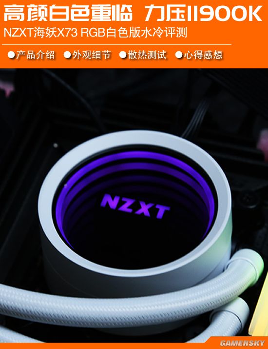 NZXT海妖X73 RGB水冷白色版评测：高颜重临 力压11900K