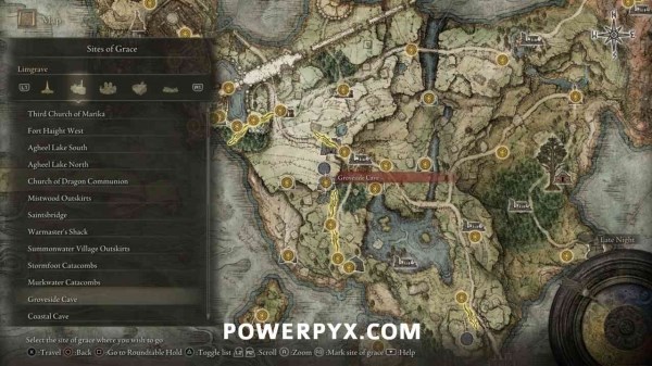 艾尔登法环全篝火位置地图各地区赐福点位置图