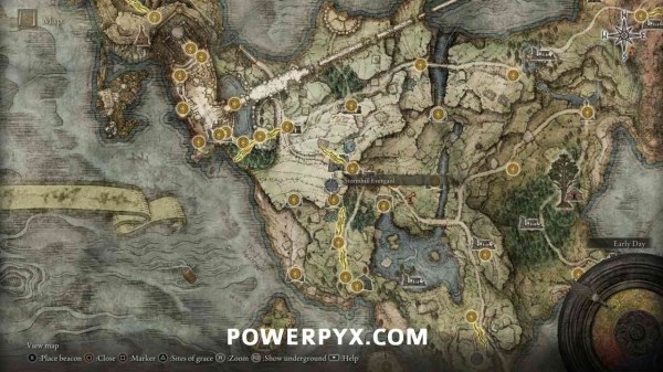 艾尔登法环全篝火位置地图各地区赐福点位置图