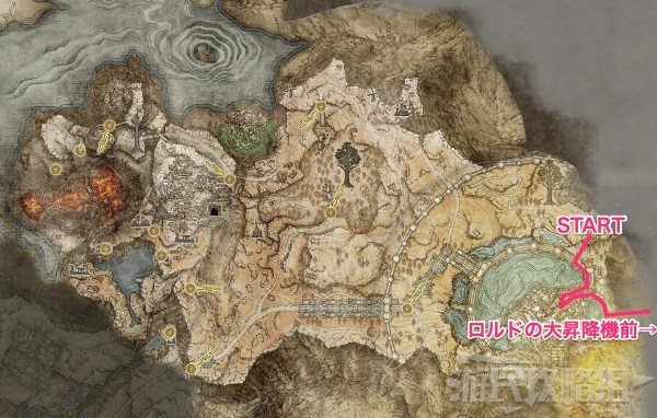 《艾尔登法环》巨人山顶地图攻略 墓地、洞窟、BOSS及道具位