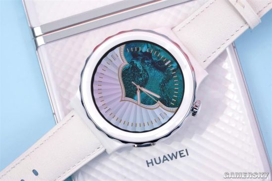 纯白精致圆表华为手表watchgt3pro陶瓷版图赏