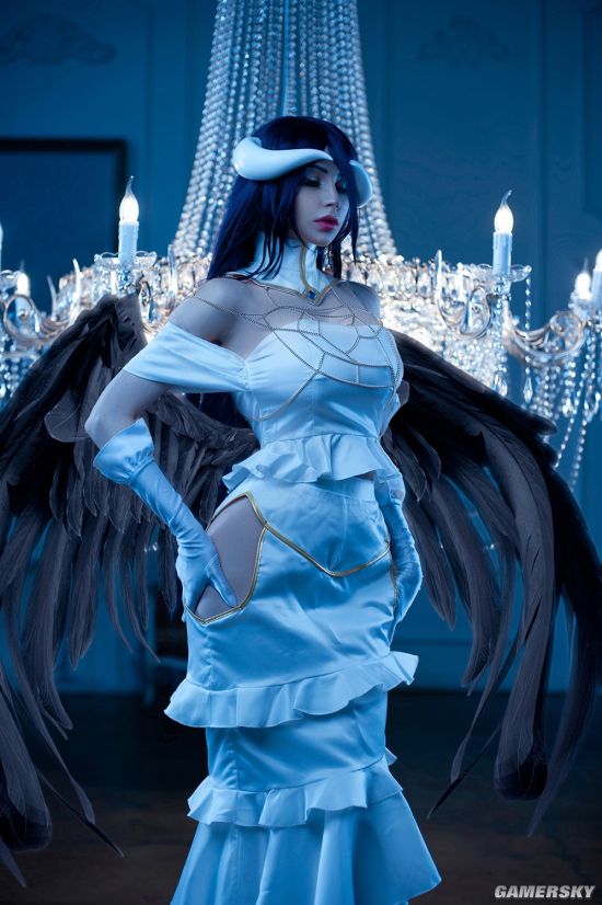 cosplay图赏俄妹cosoverlord雅儿贝德凹凸有致的纯白恶魔