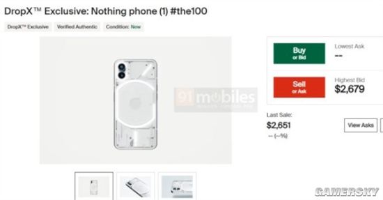 未售先火？NothingPhone1手机拍卖价已达1.8万元