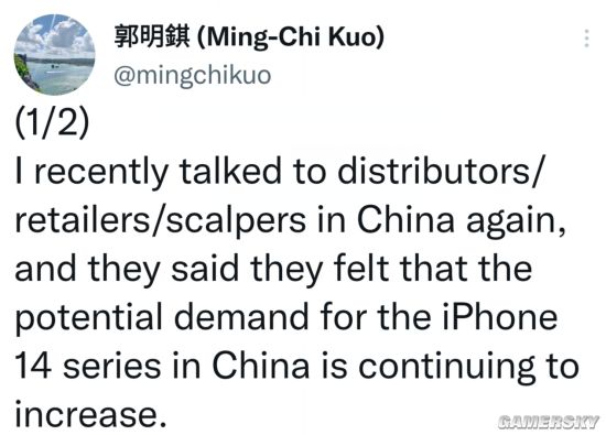 郭明錤:苹果几乎已占据整个中国高端智能手机市场