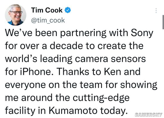 连续合作超十年！苹果库克访问索尼并发文表示感谢