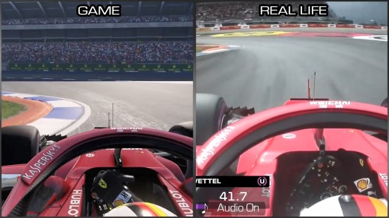 《F1 2018》画面对比真实F1赛车：简直一模一样