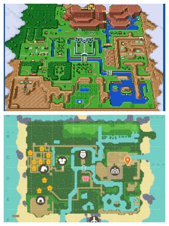 《动森》的一位大神玩家将他的无人岛改造成了迷你版《塞尔达传说图片