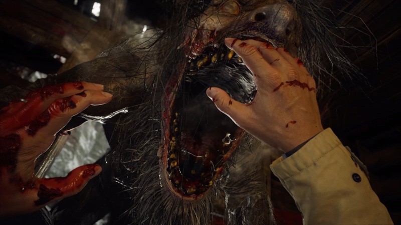 近距离观察一下生化危机8的完全体狼人