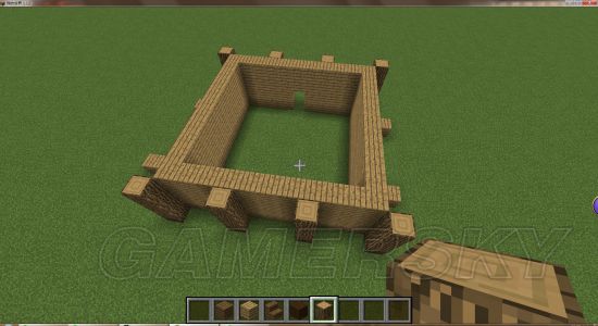 《我的世界》生存前期简易小屋建造教学