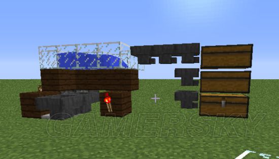 《我的世界》空岛自动补镐AFK刷石机制作教学