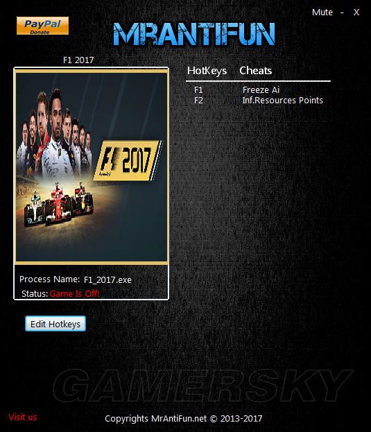 《F1 2017》修改器及使用方法说明 修改器怎么用