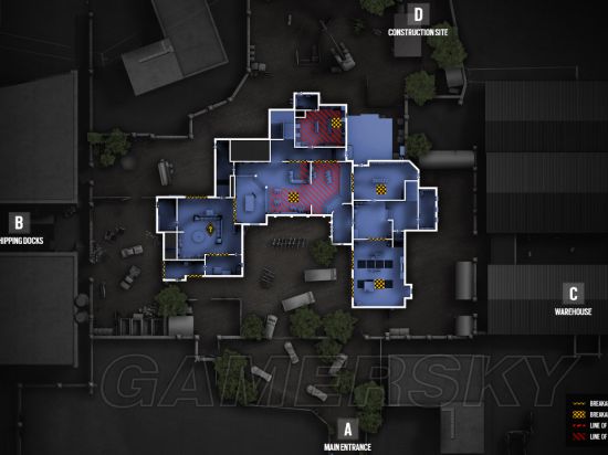 《彩虹六号围攻》平面地图及可破坏地点一览