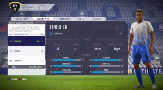 《FIFA18》在线俱乐部模式新内容图文介绍 加入技能树玩法