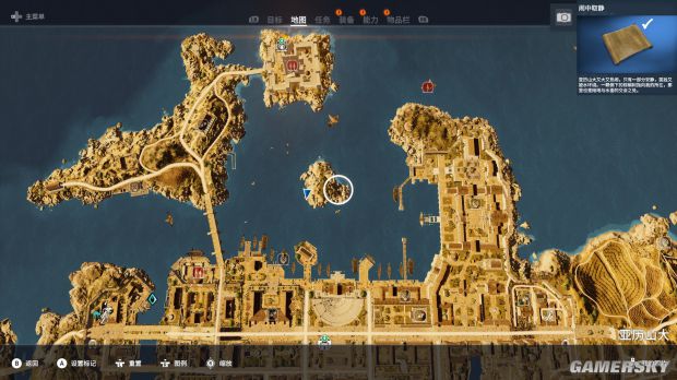 《刺客信条起源》莎草纸谜题全位置地图