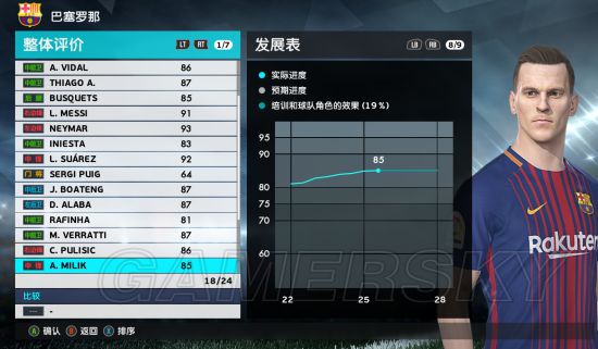 《实况足球2018(PES2018)》手感爆炸妖人推荐