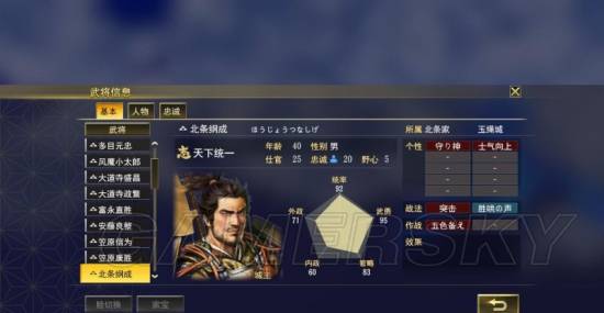 《信长之野望大志》1554剧本北条家解析