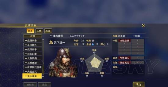 《信长之野望大志》1554剧本北条家解析