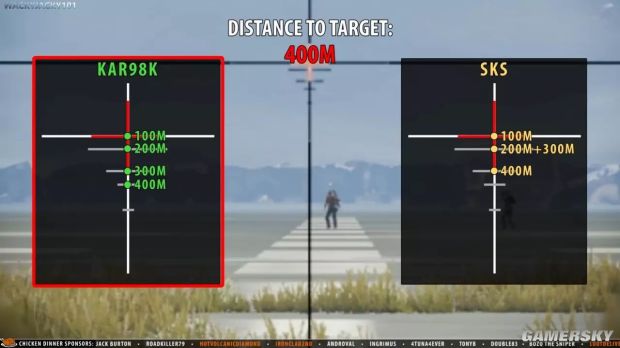 《绝地求生》4倍镜各距离瞄准点 绝地求生新版4倍镜怎么用