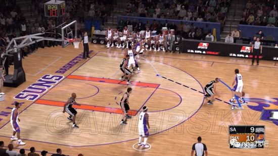 《NBA2K18》太阳队经典炮轰战术动图演示