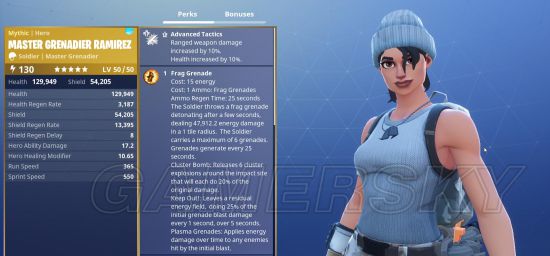 《堡垒之夜》拯救世界PVE模式英雄界面及各职业技能介绍