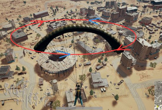 《绝地求生》沙漠地图拳击馆双圆盘打法