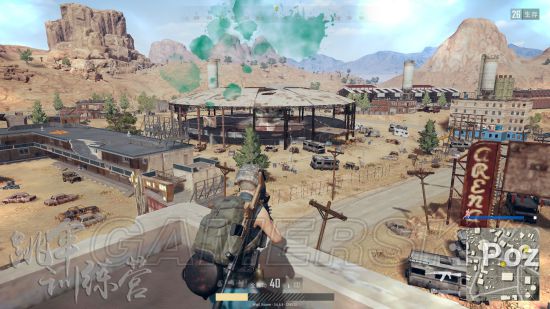 《绝地求生》沙漠地图拳击馆双圆盘打法