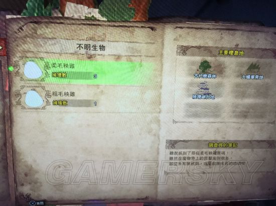 《怪物猎人世界》部分稀有动物收集攻略