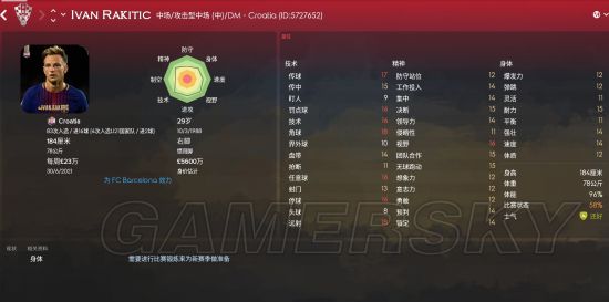 《FM2018(足球经理2018)》世界杯克罗地亚核心球员能力介绍