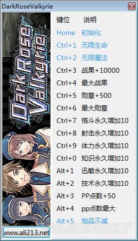 《黑蔷薇的女武神》十五项修改器及使用说明 黑蔷薇的女武神修改器怎么用