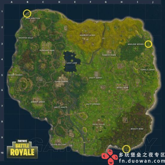 《堡垒之夜》英雄勋章挑战寻找三种动物攻略 三种动物位置