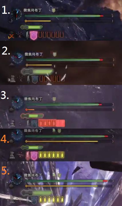 《怪物猎人世界》盾斧紅盾及GP防性机制说明