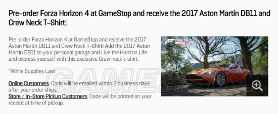 《极限竞速地平线4》预购奖励介绍