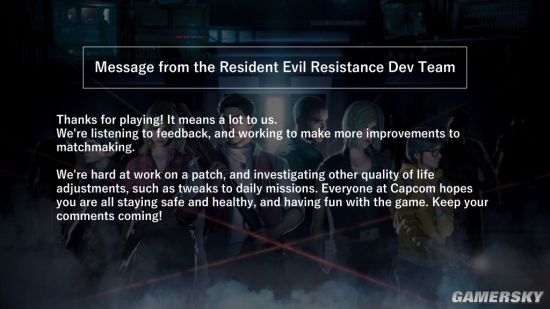 《生化危机：抵抗》开发者公告：会聆听玩家反馈 首个补丁正在开发中
