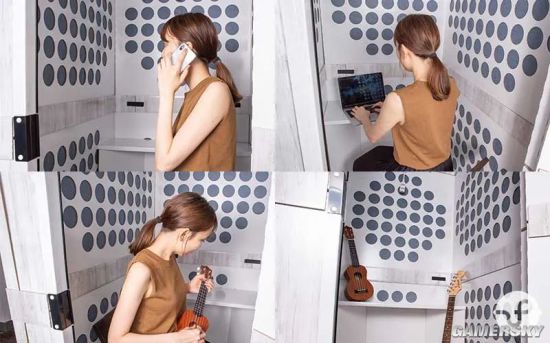 日本公司发明家用办公隔音房 网友：封闭大小像厕所