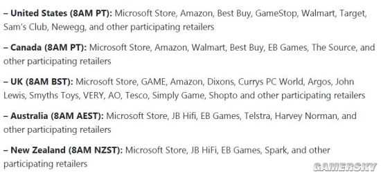 Xbox Series X和Xbox Series S多地预购时间公布：9月22日当地8/9点